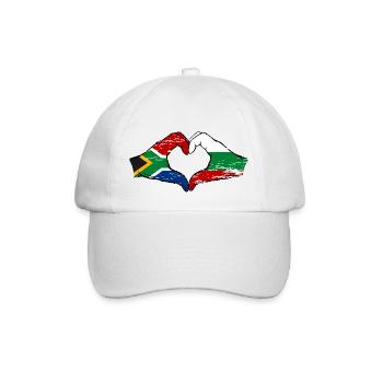 Afrique du Sud Bulgarie Drapeau Mains Coeur Forme Utilisé - Casquette classique - blanc/blanc - Devant