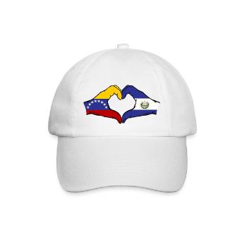 Venezuela El Salvador Drapeau Mains Coeur Forme - Casquette classique - blanc/blanc - Devant