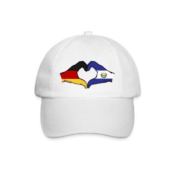 Allemagne El Salvador Drapeau Mains Coeur Forme - Casquette classique - blanc/blanc - Devant