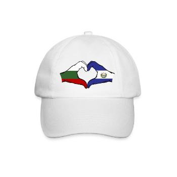Bulgarie El Salvador Drapeau Mains Coeur Forme - Casquette classique - blanc/blanc - Devant