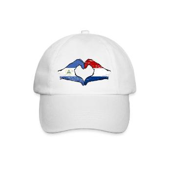 Nicaragua Hollande Drapeau Mains Coeur Forme Utilisé - Casquette classique - blanc/blanc - Devant