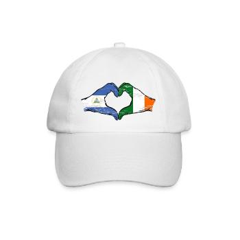 Nicaragua Irlande drapeau mains forme de coeur utilisé - Casquette classique - blanc/blanc - Devant