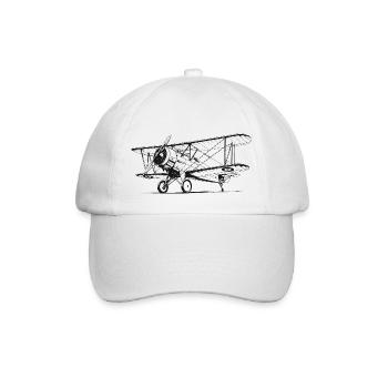 Biplane - Baseball Cap - white/white - Front