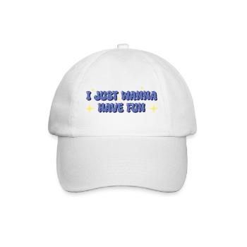 Je veux juste m’amuser – Déclaration ludique - Casquette classique - blanc/blanc - Devant