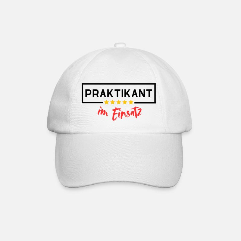 Praktikant im Einsatz - Baseballkappe - Weiß/Weiß