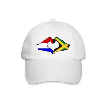 Holland Jamaica Flag Hands Heart Shape - Baseball Cap - white/white - Front