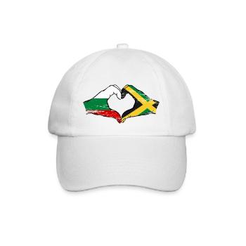 Bulgarie Jamaïque Drapeau Mains Coeur Forme Utilisé - Casquette classique - blanc/blanc - Devant