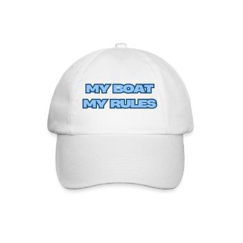 MY BOAT MY RULES - Baseball Cap - white/white - Front