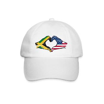 Jamaïque États-Unis Mains Forme de coeur Utilisé - Casquette classique - blanc/blanc - Devant