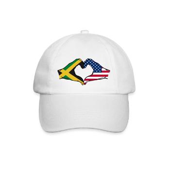 Jamaïque États-Unis Mains Forme de coeur - Casquette classique - blanc/blanc - Devant