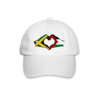 Jamaïque Palestine Mains Forme de coeur - Casquette classique - blanc/blanc - Devant