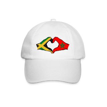 Jamaïque Maroc Mains Forme de Coeur - Casquette classique - blanc/blanc - Devant