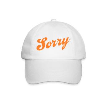 Désolé – Déclaration minimaliste - Casquette classique - blanc/blanc - Devant