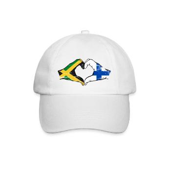 Jamaïque Finlande Mains Forme de Coeur Utilisé - Casquette classique - blanc/blanc - Devant