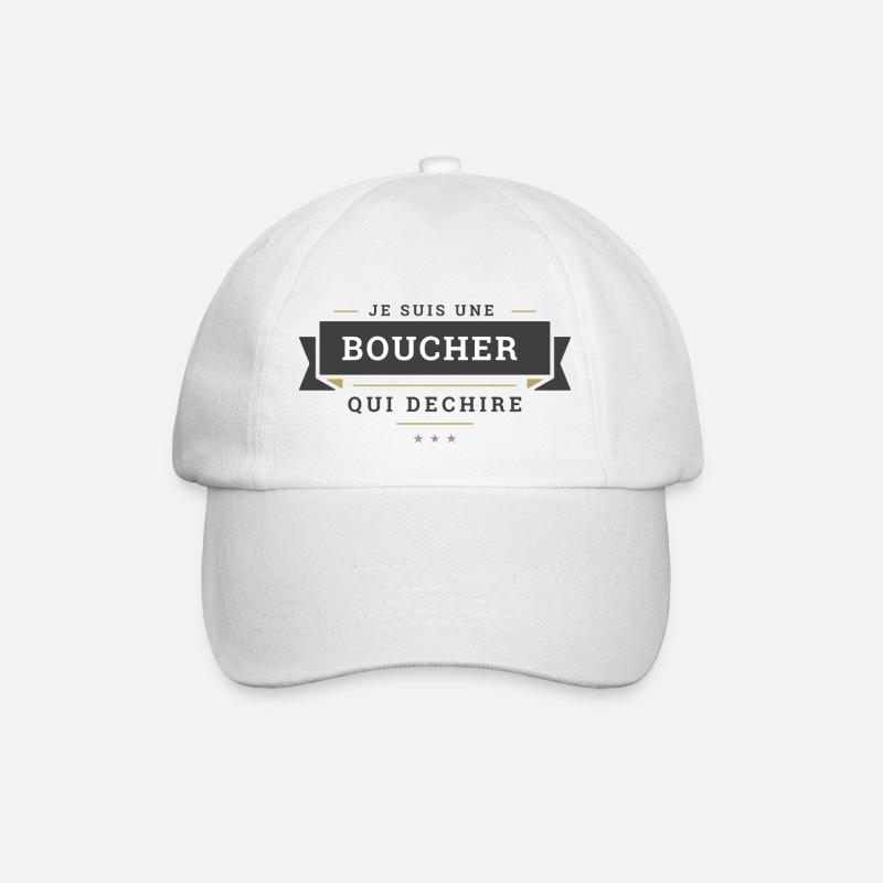 Metzger, der reißt - Baseballkappe - Weiß/Weiß