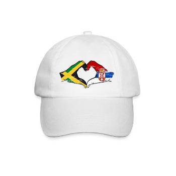 Jamaïque Serbie Mains Forme de Coeur Utilisé - Casquette classique - blanc/blanc - Devant