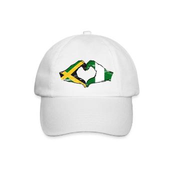 Jamaïque Nigeria Mains Forme de coeur Utilisé - Casquette classique - blanc/blanc - Devant