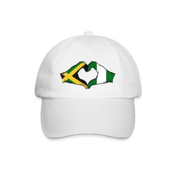 Jamaïque Nigeria Mains Forme de Coeur - Casquette classique - blanc/blanc - Devant