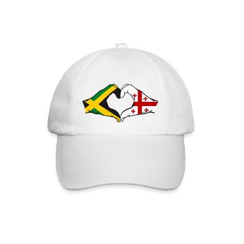 Jamaïque Géorgie Mains Forme de coeur - Casquette classique - blanc/blanc - Devant