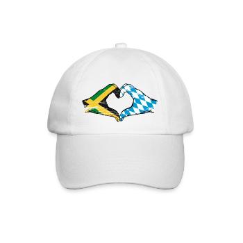 Jamaïque Bavière Mains Forme Coeur Utilisé - Casquette classique - blanc/blanc - Devant
