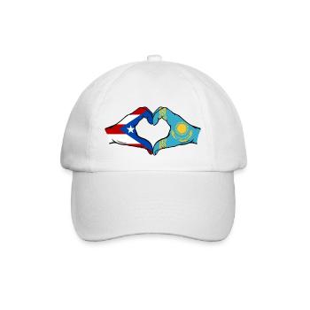 Porto Rico Kazakhstan Drapeau Mains Coeur Forme - Casquette classique - blanc/blanc - Devant