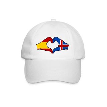 Espagne Islande Drapeau Mains Coeur - Casquette classique - blanc/blanc - Devant