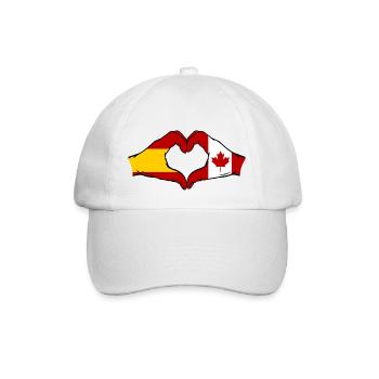 Espagne Canada Drapeau Mains Coeur - Casquette classique - blanc/blanc - Devant
