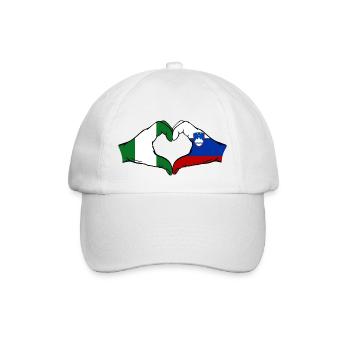 Nigeria Slovénie Drapeau Mains Coeur Forme - Casquette classique - blanc/blanc - Devant