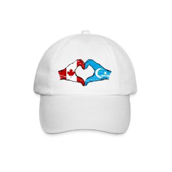Canada Drapeau ouïghour mains forme de coeur utilisé - Casquette classique - blanc/blanc - Devant