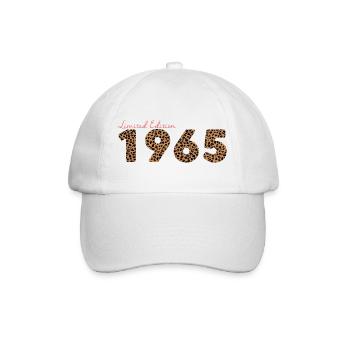 Vintage 1965, Birthday Gift, Wife Gift - Baseball Cap - white/white - Front