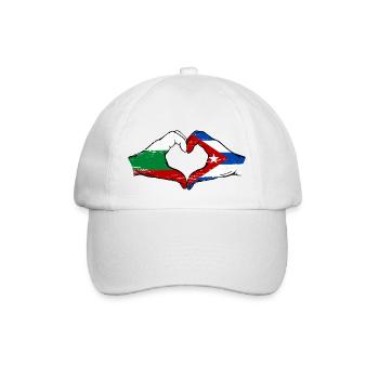 Bulgarie Cuba drapeau mains forme de coeur utilisé - Casquette classique - blanc/blanc - Devant