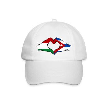 Hongrie Cuba Drapeau Mains Coeur Forme - Casquette classique - blanc/blanc - Devant