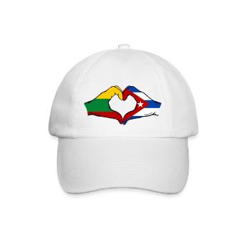 Lituanie Cuba Drapeau Mains Coeur Forme - Casquette classique - blanc/blanc - Devant