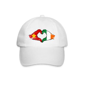 Vietnam Irlande Drapeau Mains Coeur Forme Utilisé - Casquette classique - blanc/blanc - Devant