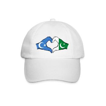 Ouïghours Pakistan drapeau mains forme coeur - Casquette classique - blanc/blanc - Devant
