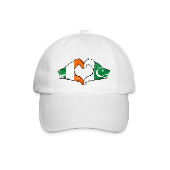 Irlande Pakistan drapeau mains forme coeur utilisé - Casquette classique - blanc/blanc - Devant
