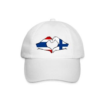 Thaïlande Finlande Drapeau Mains Coeur Forme - Casquette classique - blanc/blanc - Devant