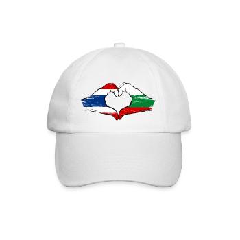 Thaïlande Bulgarie drapeau mains forme de coeur utilisé - Casquette classique - blanc/blanc - Devant