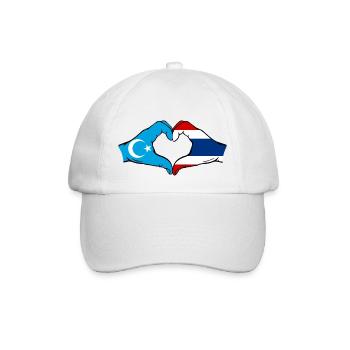 Ouïghour, Drapeau de la Thaïlande, Mains, Forme de coeur - Casquette classique - blanc/blanc - Devant