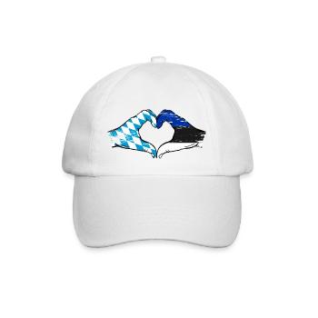 Bavaria Estonia Flag Hands Heart Shape Used - Baseball Cap - white/white - Front