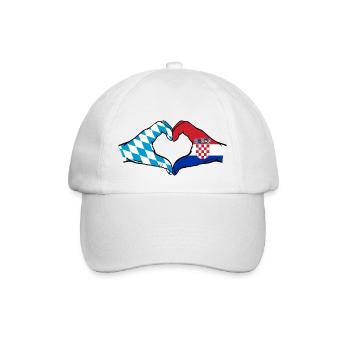 Bavière, Croatie, Drapeau, Mains, Coeur - Casquette classique - blanc/blanc - Devant