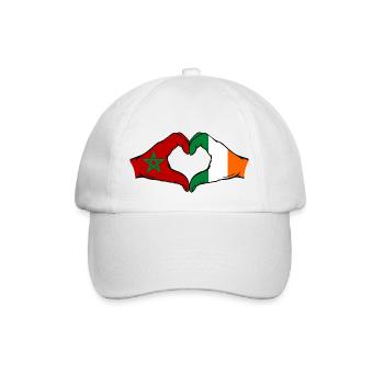 Maroc Irlande Drapeau Mains Coeur Forme - Casquette classique - blanc/blanc - Devant