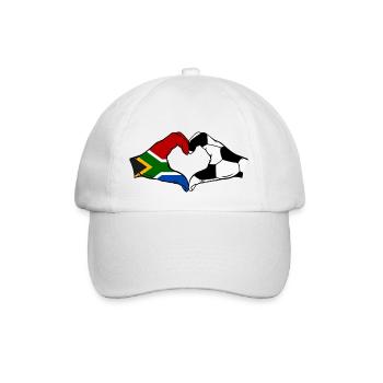 Afrique du Sud Football Drapeau Mains Coeur Forme - Casquette classique - blanc/blanc - Devant
