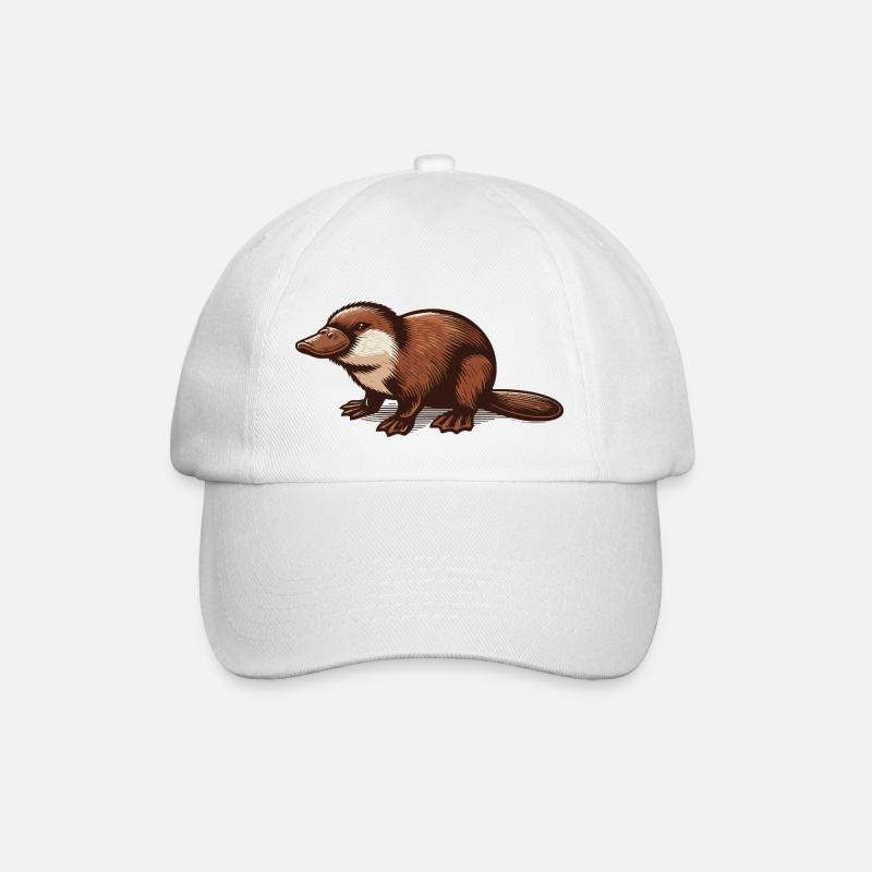 Schnabeltier - Baseballkappe - Weiß/Weiß