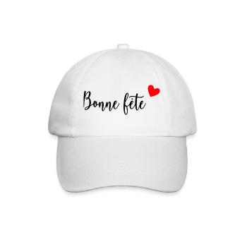 BONNE FÊTE. COEUR. BONNE FÊTE MAMAN. MAMAN - Casquette classique - blanc/blanc - Devant