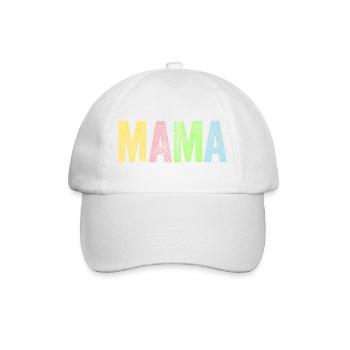 MAMA Mutter Mom Muttertag Geschenk - Baseballkappe - Weiß/Weiß - Vorne