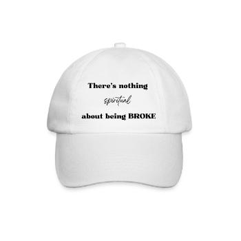 Il n’y a rien de spirituel à être fauché - Casquette classique - blanc/blanc - Devant