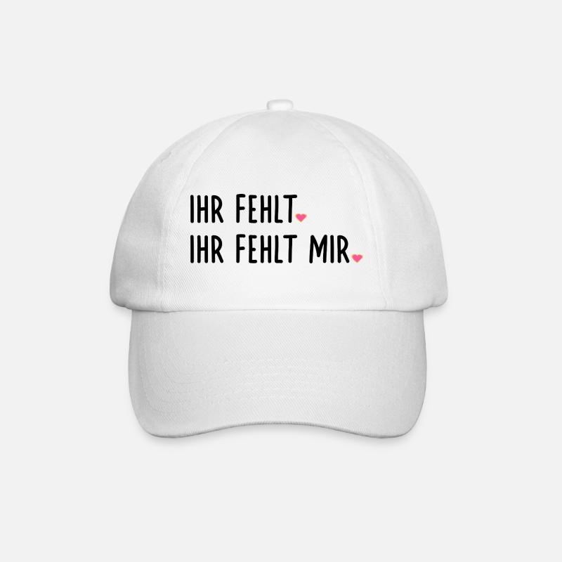 ABSCHIED TRENNUNG - IHR FEHLT MIR - Baseballkappe - Weiß/Weiß