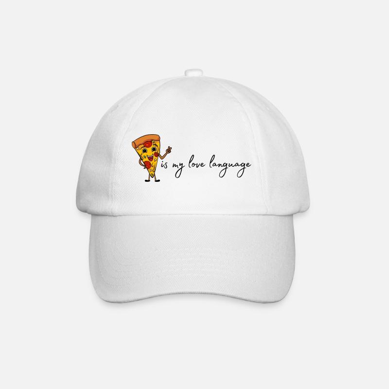 Pizza - Baseballkappe - Weiß/Weiß