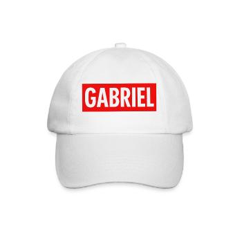 GABRIEL name T-shirt – Stylish and original gift - Baseball Cap - white/white - Front